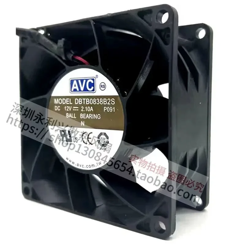 for AVC DBT0838B2S DC12V 2.1A High Speed Cooling Fan 8CM 8038 Large Air Volume Computer Case Cooler