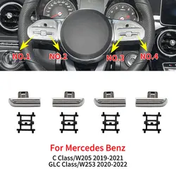 For Mercedes W205 W253 Car Steering Wheel Control Buttons Cover For Benz C GLC Class 2019-2022 C180 C200 C250 GLC260 GLC300