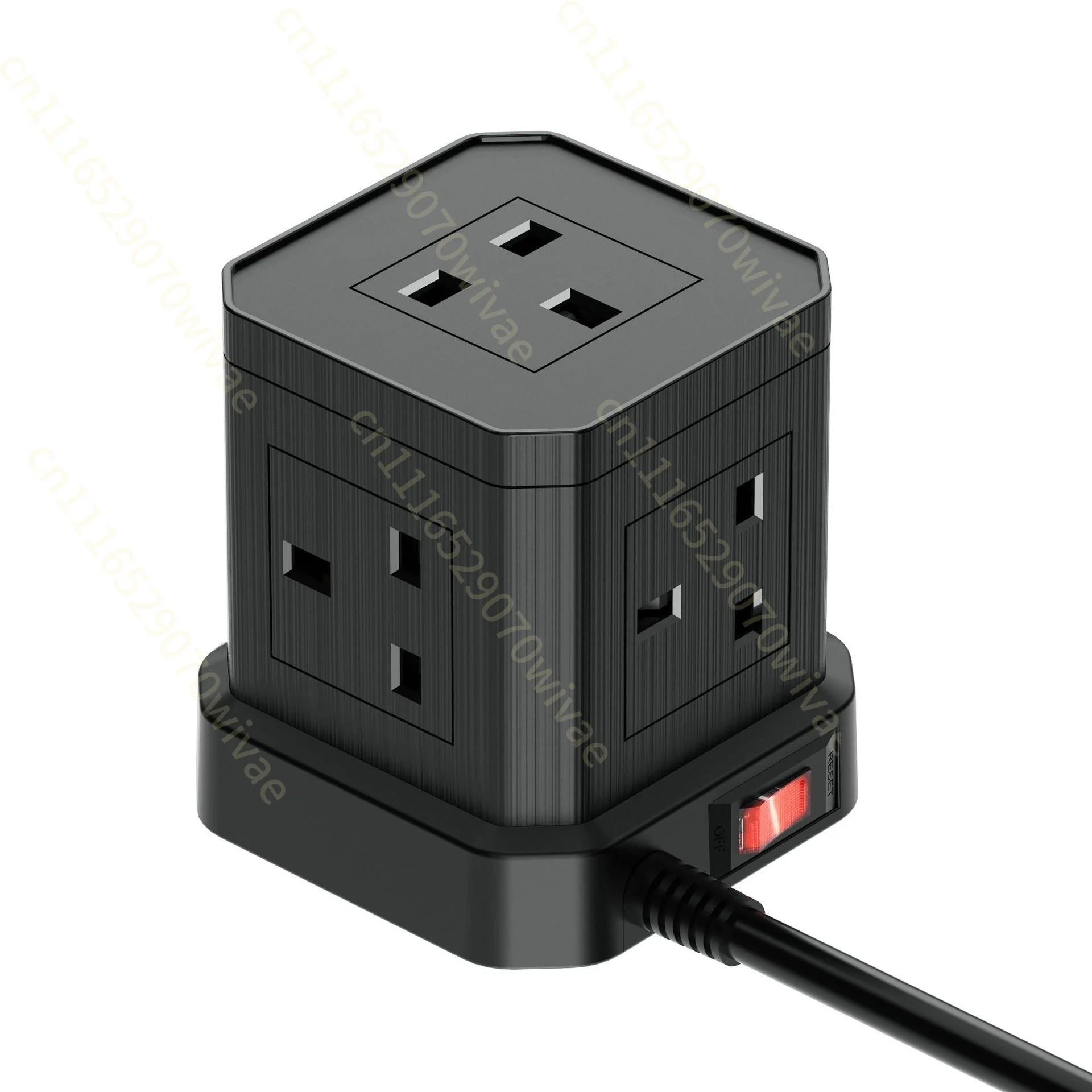 British and European Rubik's Cube Compact Size Socket, Multifunctional Plug-in Plug-in Board with Type C 20W