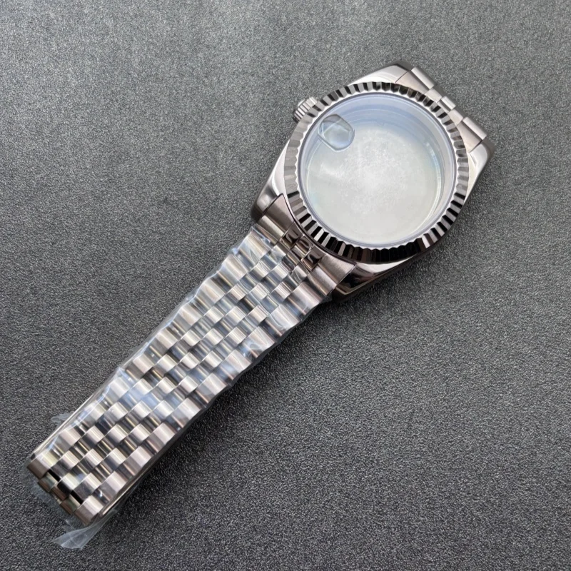 For Dogtooth Ring Log Case 36/39MM Case Three Five-Bead Rose Gold Strap Suitable for NH35/NH36 Movement