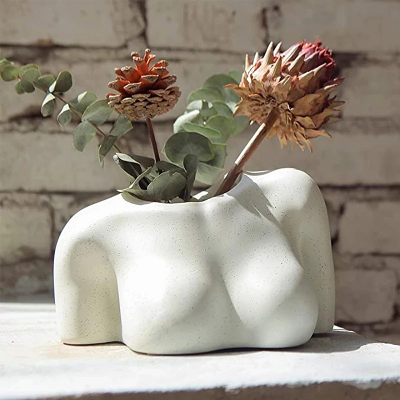 

Resin Human Body Flower Pot Woman Boobs Butt Vase Sculpture Crafts Home Decor Living Room Flower Arrangement Flower Ornaments