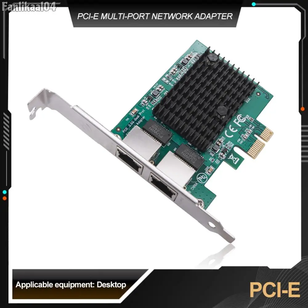 1/2/4 Port 2.5GB PCIe Network Card 2.5 Gigabit Ethernet Interface Adapter RTL8125BG Chip Gigabit Ethernet Card for Gaming Office