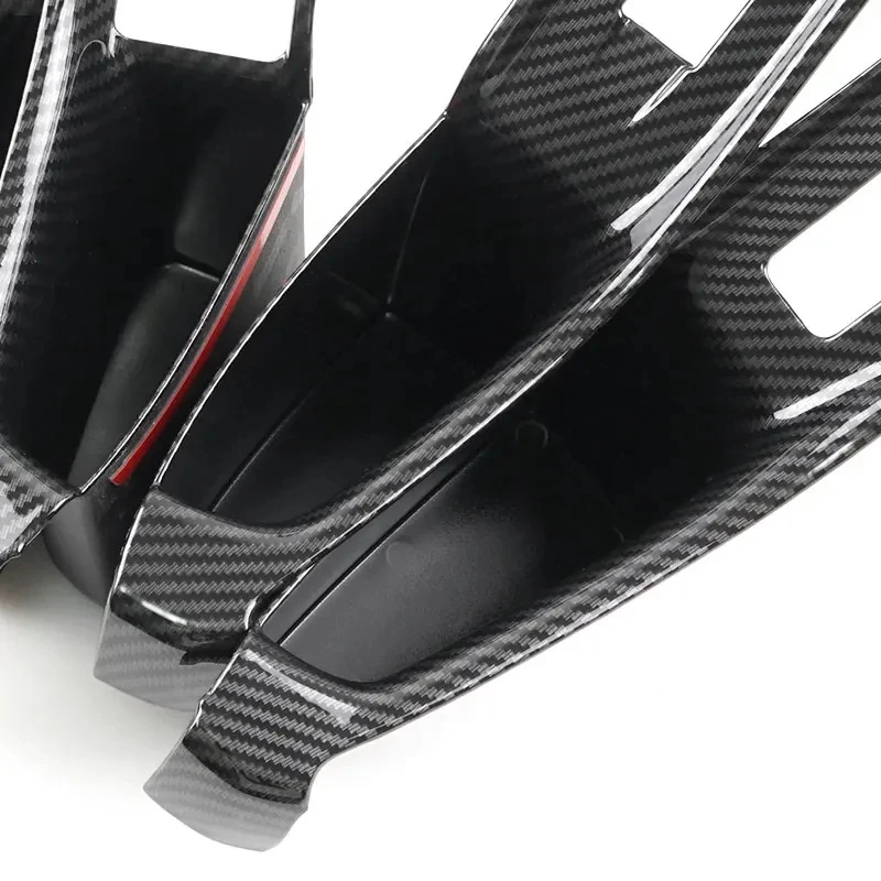 ABS Carbon Fiber Car Door Window Glass Switch Button Armrest Panel Cover Trim For Audi A3 8V 2015 - 2020 Interior Accessories
