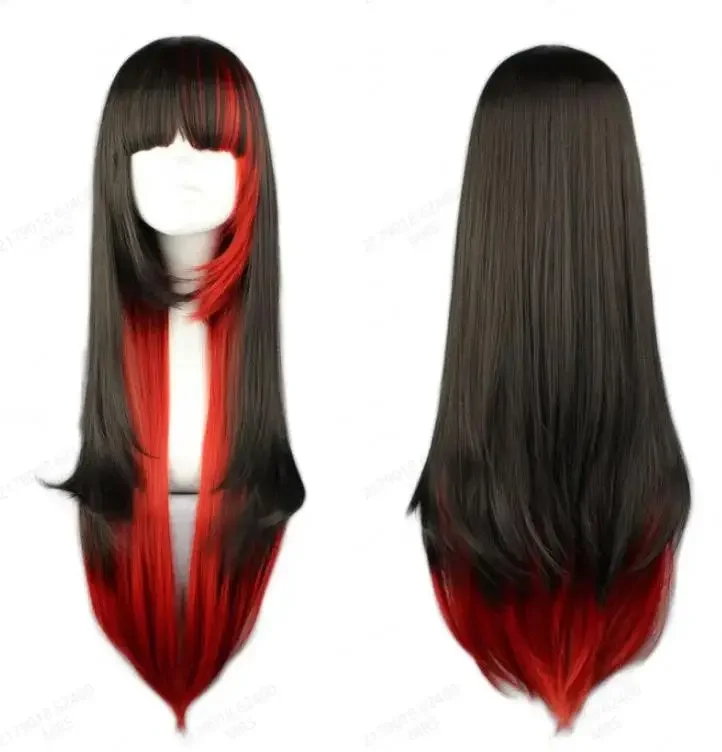 

Long Black Red Wigs for Women Girls Long Straight Hair Wig Heat Resistant Synthetic Fiber Wigs Cosplay Costume Party