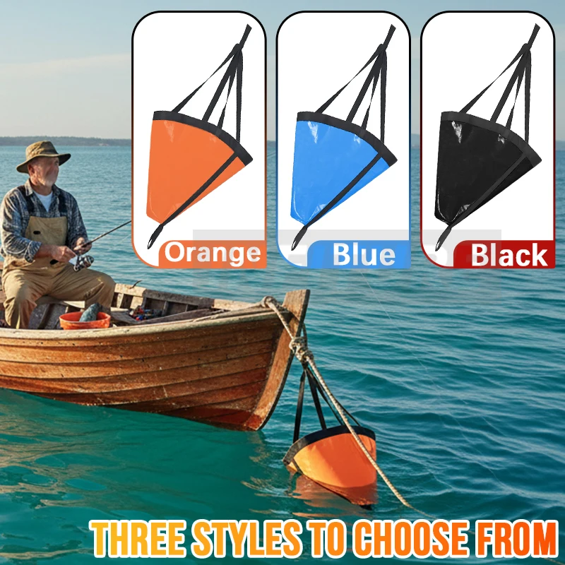 18-53'' Sea Drogue Anchor Float Marine Kayak Drift Rowing Boat Fishing Brake Lifeboat Anchor Yacht Traction Rope Buoy Ball