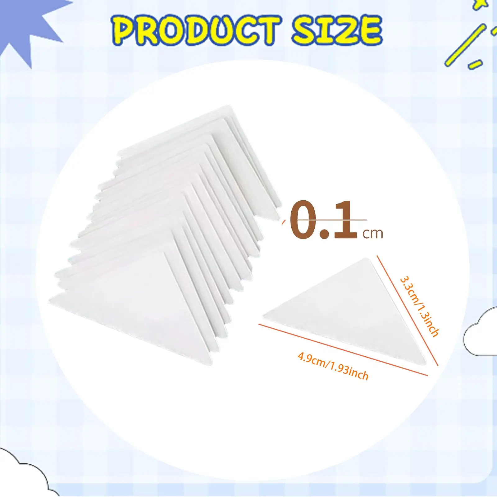 Collar Stays PVC Easy to Use Triangular, Anti Warping Lightweight, Portable, Collar Support Stickers Edge Shapers for Men Dress