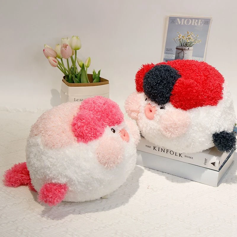 40 ซม.Chubby Little Goldfish ของเล่นตุ๊กตาน่ารักและตลกไขมันหัวปลาและ Soft Ball ตุ๊กตาของขวัญที่สมบูรณ์แบบสําหรับเด็ก