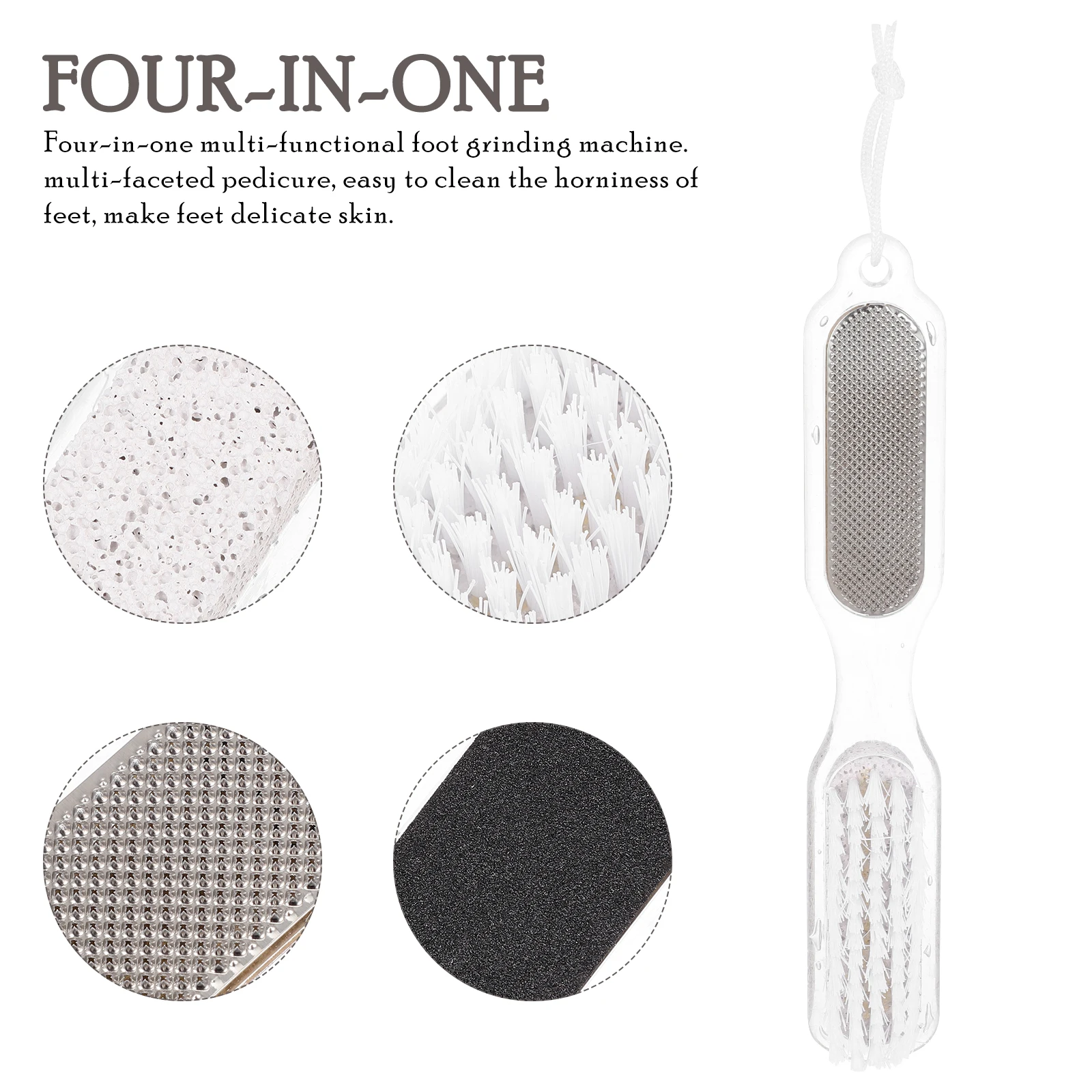 ตะไบขัดเท้า 3 ชิ้น 4-in-1 ใช้ซ้ำได้ กำจัดหนังด้าน ขจัดเซลล์ผิวที่ตายแล้ว อุปกรณ์ดูแลเท้าสำหรับผู้ชาย ผู้หญิง และผู้สูงอายุ ให้เท้าเรียบเนียน
