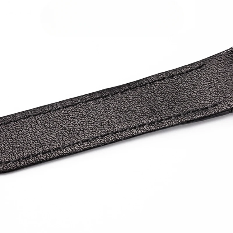Luxury for Cartier Watch Strap Santos Sandoz 100 24.5 23 20mm Premium Cowhide Leather Solid Steel Deployment Buckle Black Brown