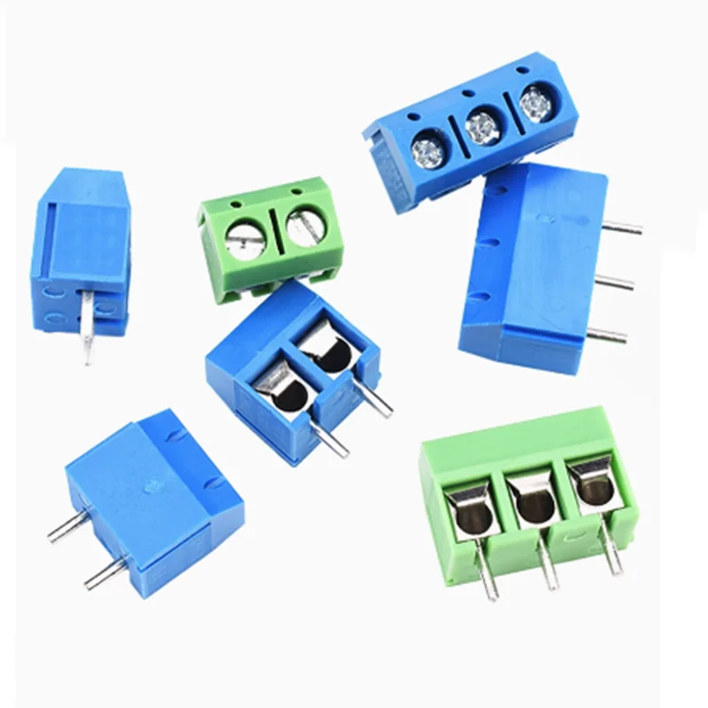 5PCS KF301-5.0 Screw Type PCB Terminal Block Spacing 5.0MM Can Be Spliced with Green/blue Screw Terminal Block Connector