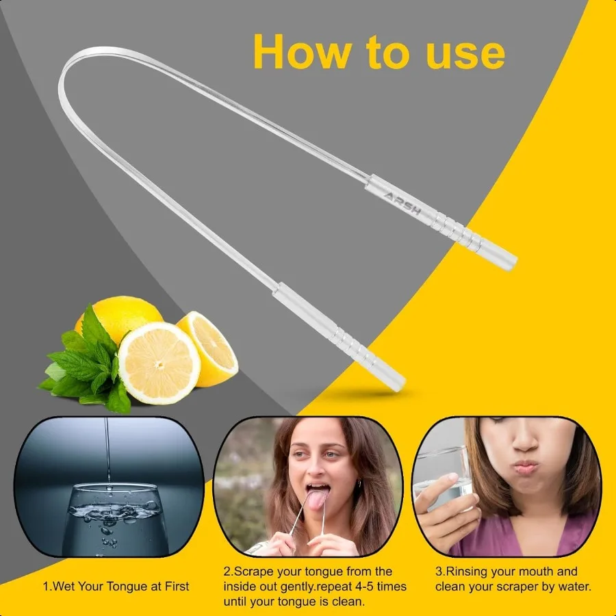 Arsh Tongue Scraper for Adults Stainless Steel Tongue Cleaner for Oral Care and Hygiene Tongue Cleaner for Men and Women Tongue - Image 4