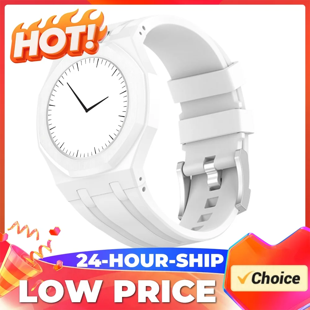 PC-Gehäuse + Silikonarmband für x AP Royal Pop Band Taschenuhr-Umbausatz zu Armbanduhr Integriertes Modifikationszubehör Armband