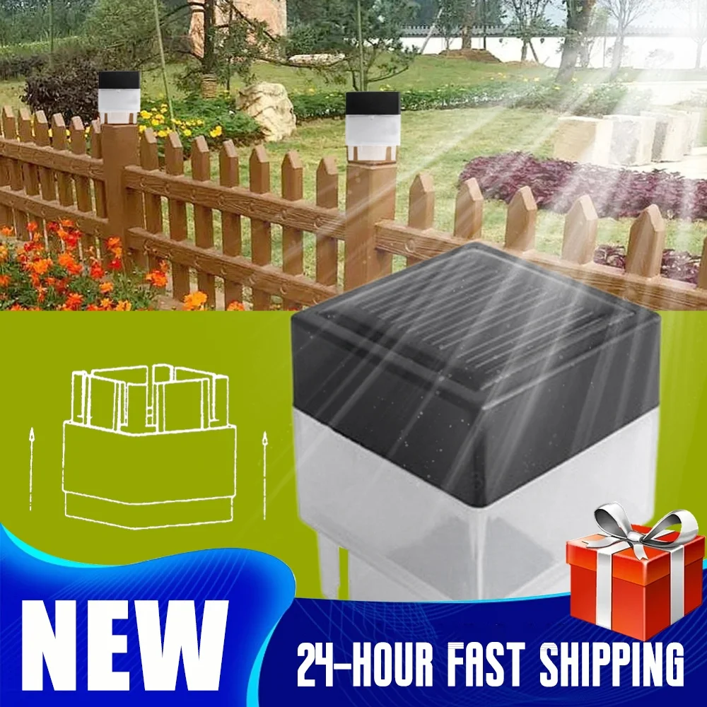 Solar Post Light Modern Fence Deck Lamp Auto On/Off Outdoor Pillar Light Mailbox Lantern for Landscape Lighting