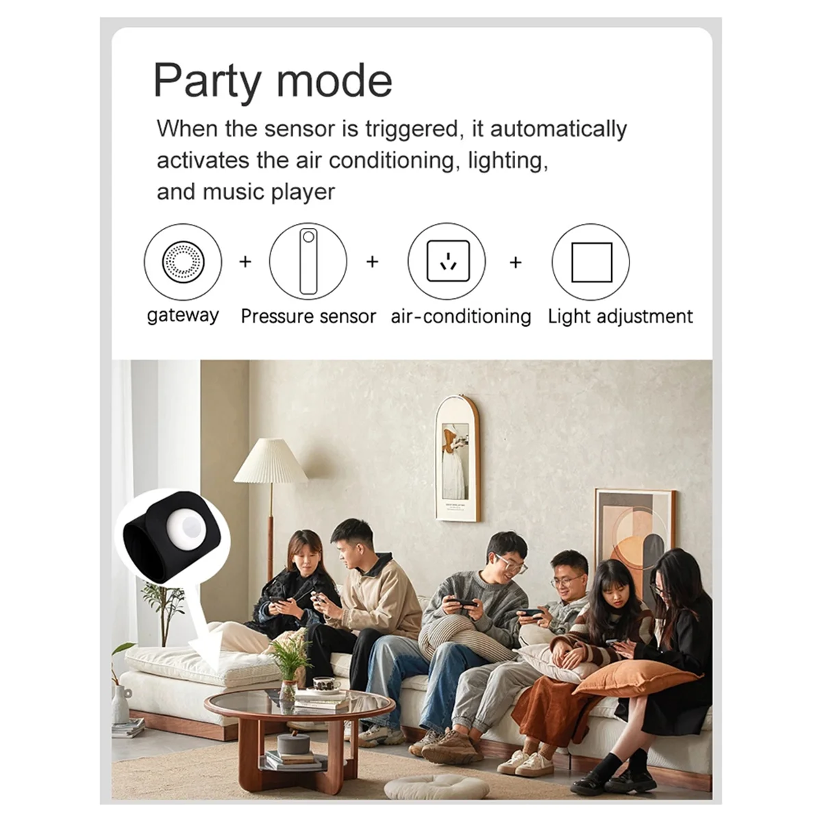 AB53 Tuya Intelligent Pressure Sensor for ZigBee Detection Automation Scene Linkage 400mm