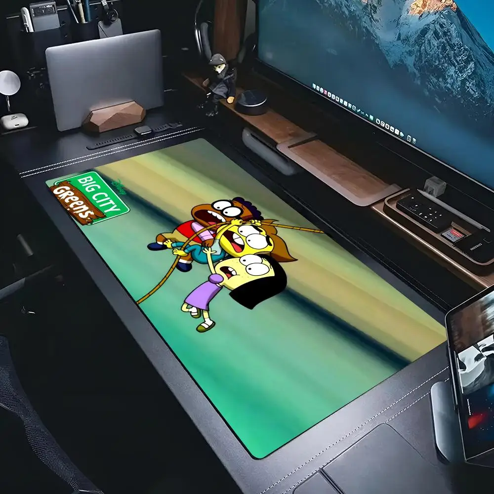 

Big City Greens Mouse Pad Cartoon Lockedge Large Gaming Pad Computer Gamer Keyboard Mat Desk Mousepad PC Desk Pad