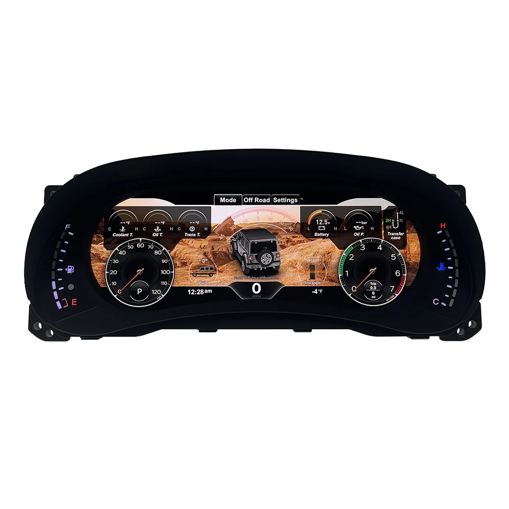 ZWNAV Linux System LCD Dashboard Speedometer Multifunction Digital Instrument Cluster For Jeep Wrangler JL JK 2010-2018
