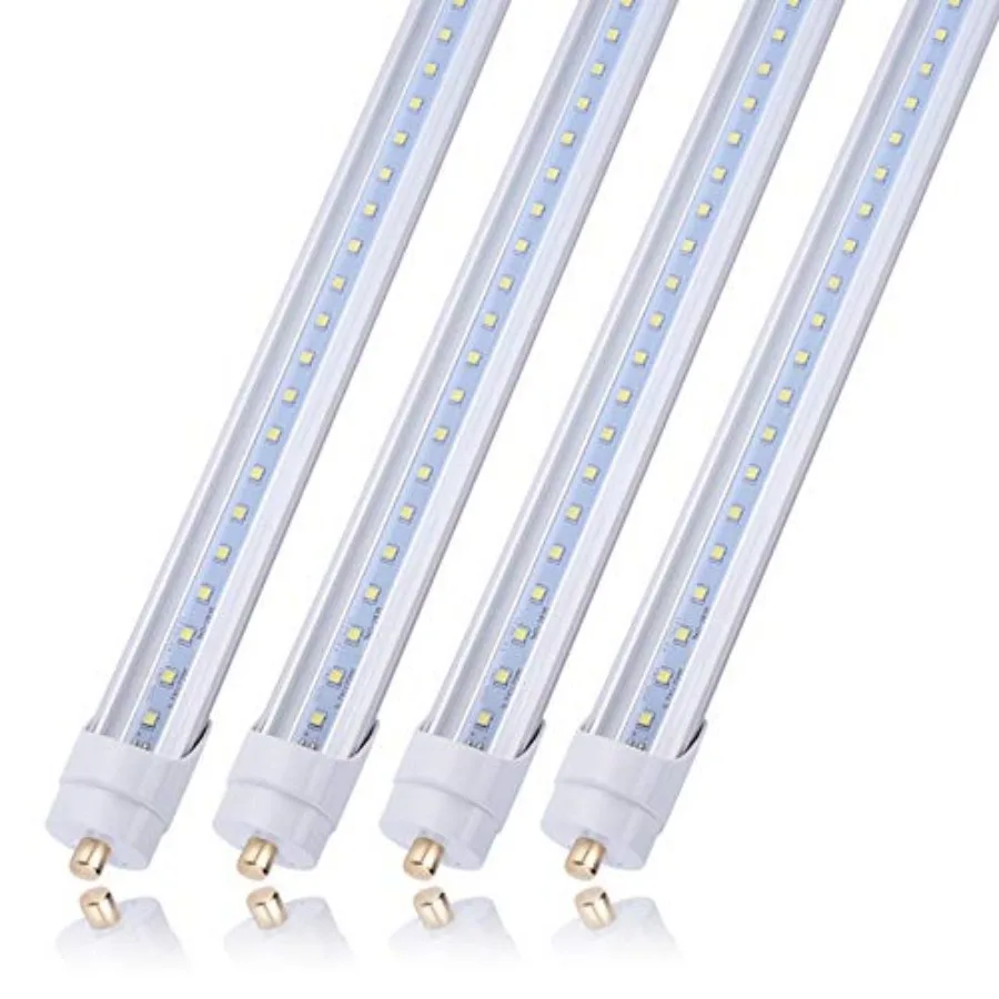 8Feet Led Tube Light, T8 LED Light Bulb 8 Feet, 45W 100W Equivalent,Single Pin FA8 Base Led Shop Lights, Dual-Ended Power, Cold
