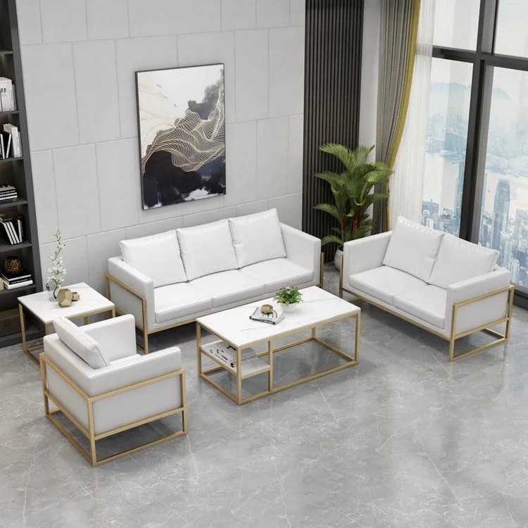 Office meeting area Sofa coffee table combination Sales office Hotel waiting for rest Business reception room Negotiation sofa