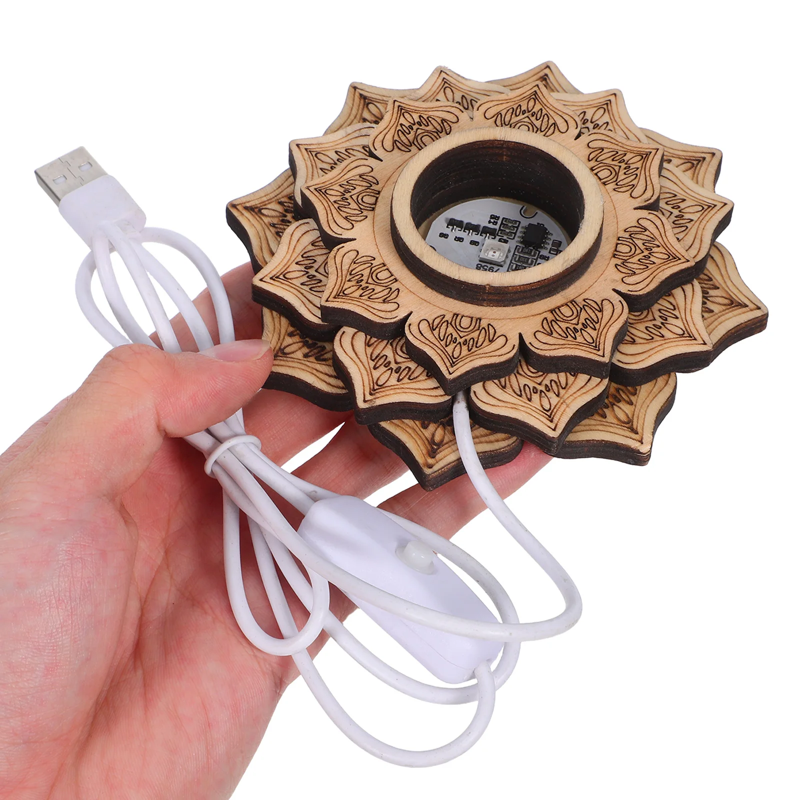 

Светящийся хрустальный шар, светодиодный светильник, деревянная подставка для дисплея, ночник, USB-питание, подсветка, сферический держатель для предметов коллекционирования снега