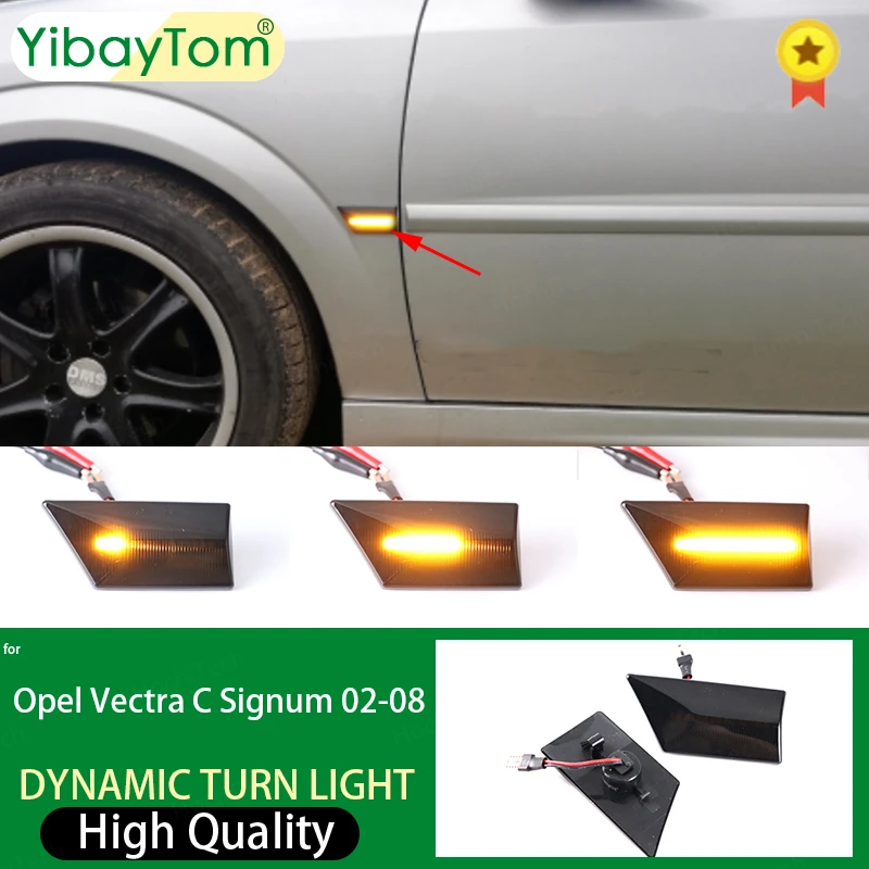 Sequential Flashing LED Turn Signal Side Marker Light Dynamic Blinker 93192381 93192382 For Opel Vectra C Signum 2003-2008