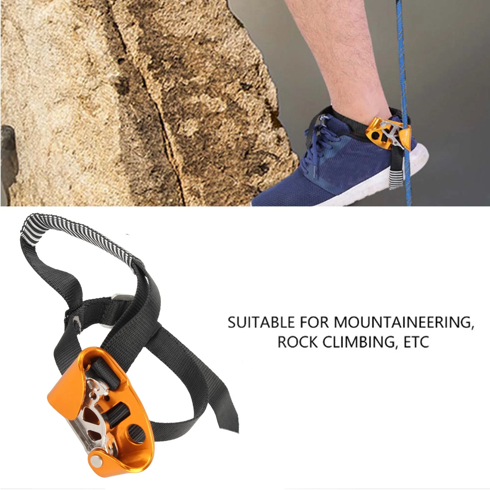 Foot Ascender Riser for Rock Climbing Mountaineering Equipment (for Right Foot)