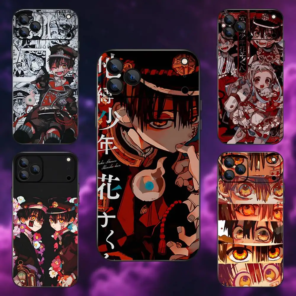 حافظة هاتف B-Bound H-Hanako Kun TBHK لهاتف iPhone 17,16,15,14,13,12,Pro,Max,Plus,E,SE4,Air,Mini Black Soft Box