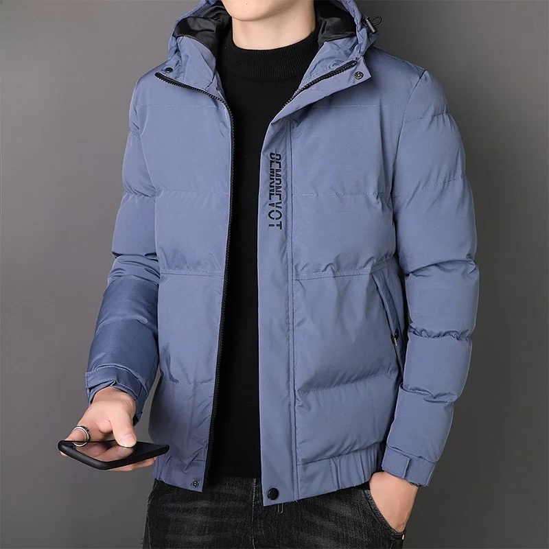 

Yuzhao Lin 2025 Новое мужское хлопковое джато с капюшоном, зимнее теплое пальто для подростков, студенческая мода, свободная посадка, повседневная одежда