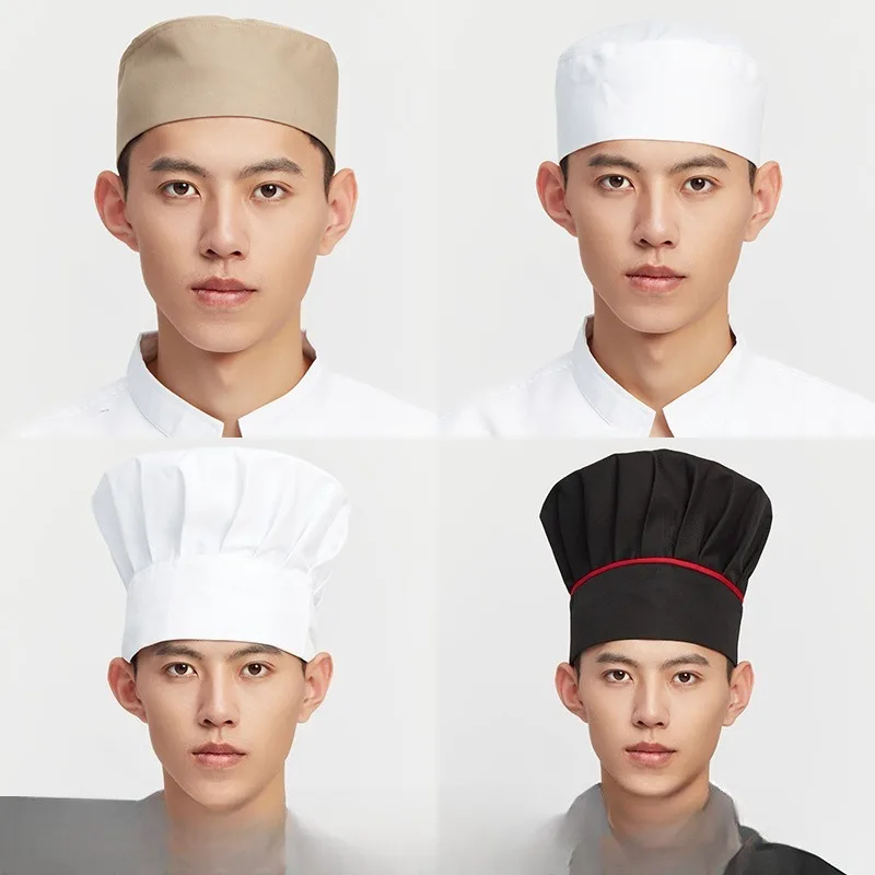 

Кепка шеф-повара для мужчин и женщин, официант, кухня, еда, белая тканевая рабочая шляпа, униформа шеф-повара, кепка