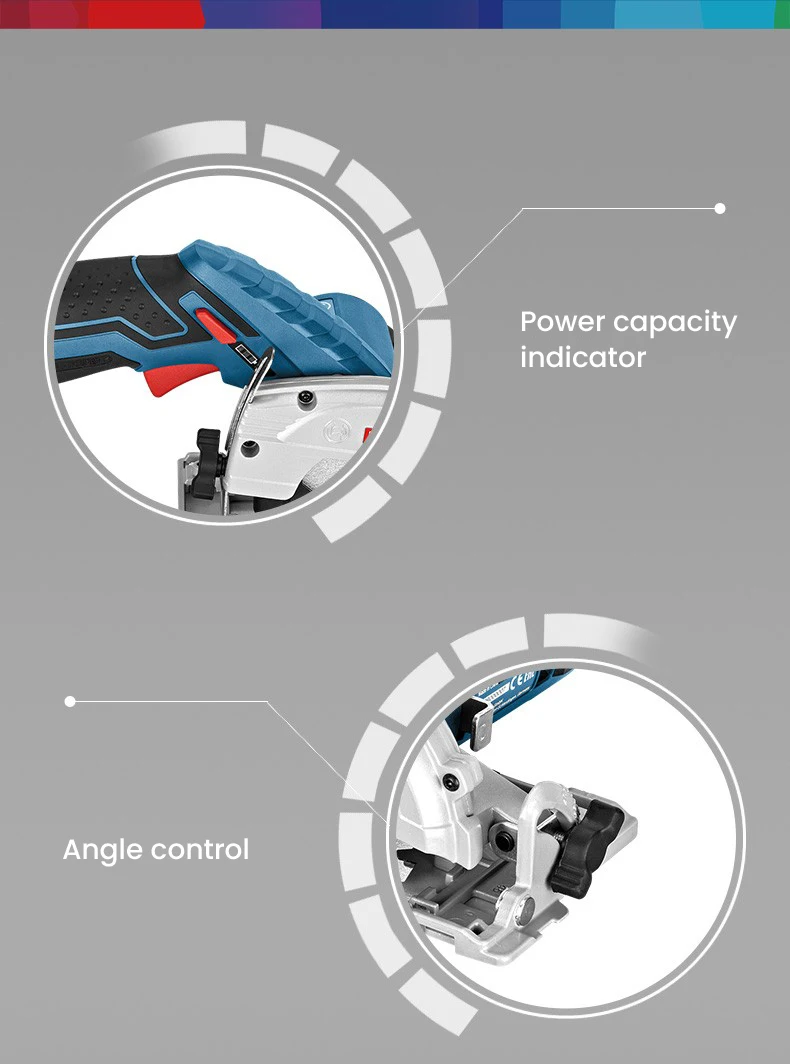 12V Cordless Electric Circular Saw BOSCH GKS Brand Professional Electric Saw Multifunctional Vertical /Inclined Cutting Machine