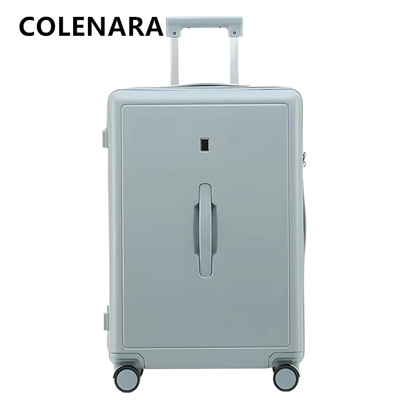 COLENARA Cabine Bagagem ABS + PC Boarding Case 20 "24" 26 "28 Polegada Grande Capacidade Trolley Caso Universal Roda Rolando Mala