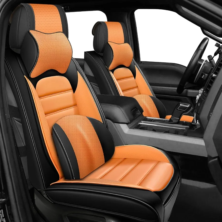 Full Set for Ford F350 F350 2020 Seat Covers Premium Leather Waterproof StainResistant with Storage Pockets 5 Pieces Seat Prote