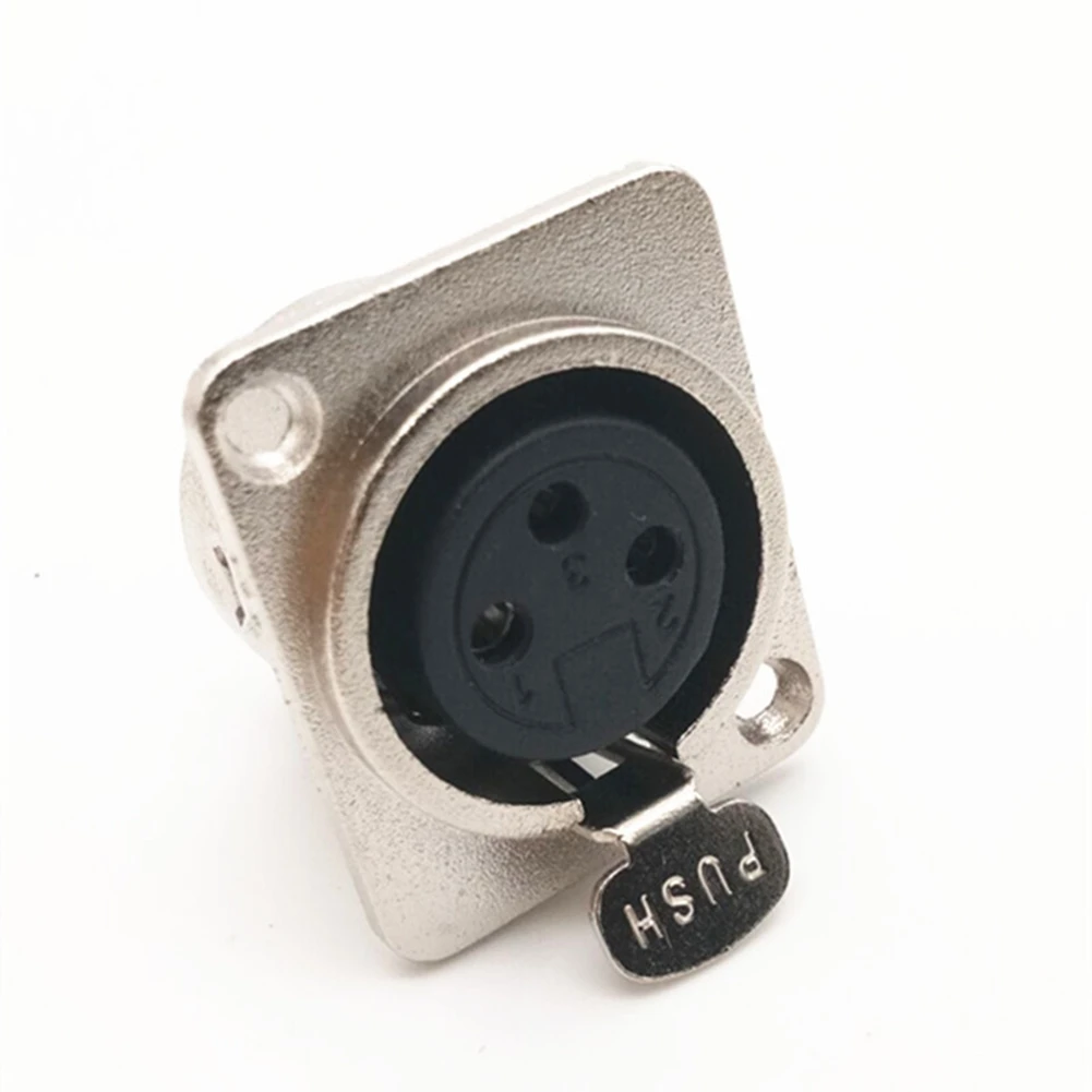 3Pin XLR Socket Male Female Panel Mount Chassis Socket Mic Jack Audio Connector With Solder Terminals For Patch Bay Snake Cabl