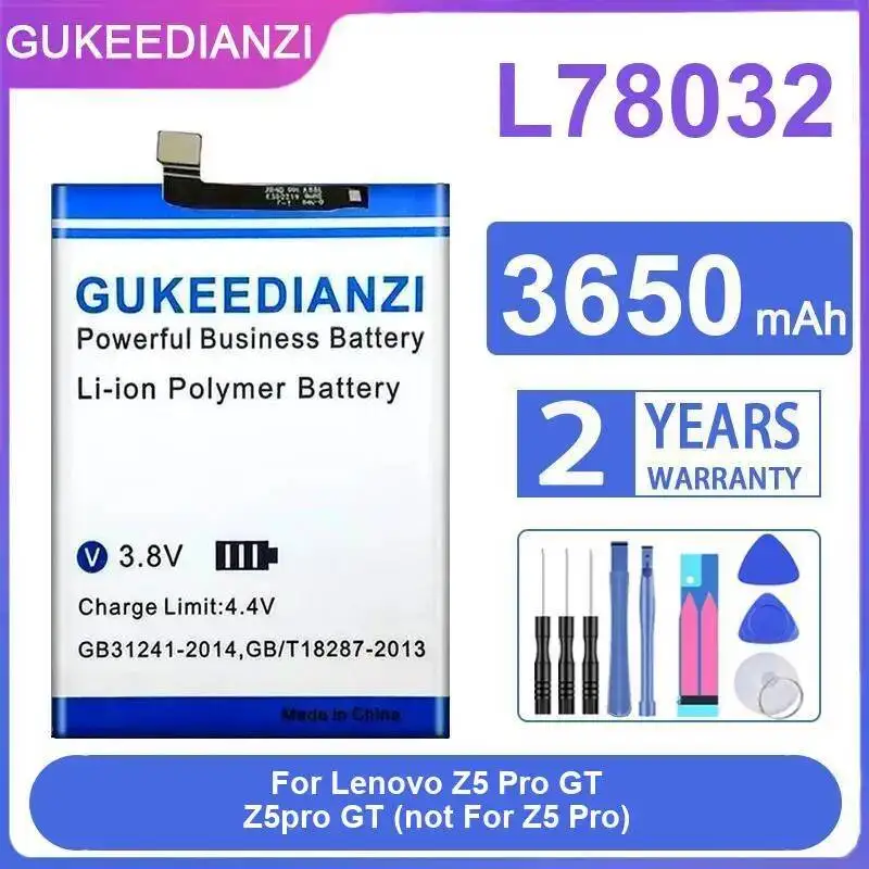

Аккумулятор для мобильного телефона Lenovo Z5 Pro GT, не подходит для Z5 Pro, 3650 мАч, длительное время работы, L78032, надежный источник питания