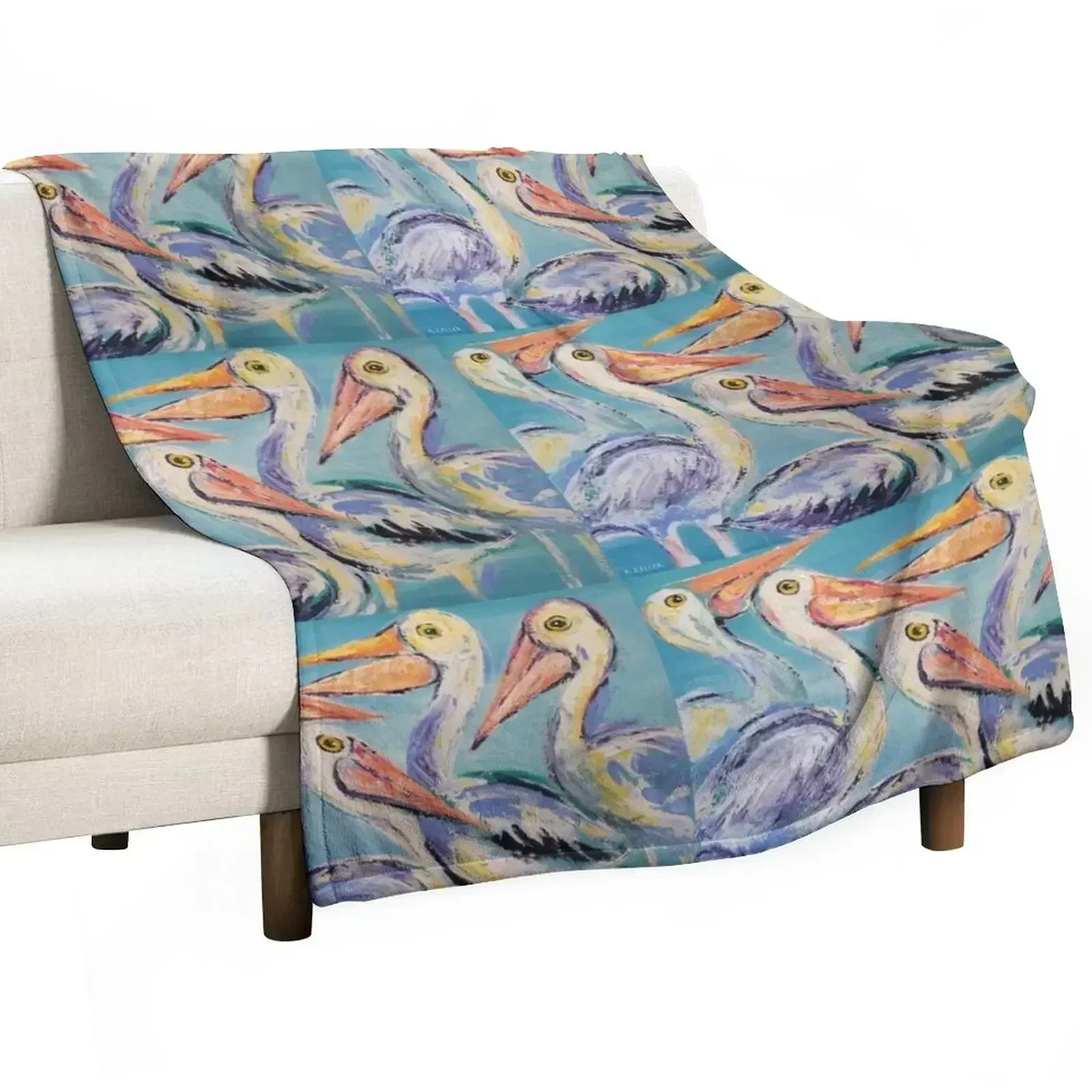 

Five Pelican pals acrylics Throw Blanket Sofa Summer Soft Beds Extra Large Throw Blankets