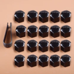 20pcs 22mm Black Wheel Lug Nut Bolt Cover Cap Protector Fit for Land Rover Range Rover Sport Buick Regal Vauxhall Insignia