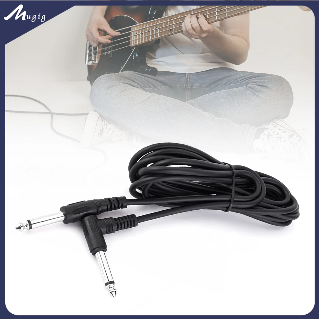 

3Meter Guitar Amplifier Cable AMP Cable 3m Electric Patch Cord for Electric Guitar Bass Keyboard Drum Pedal Computer Cable Black