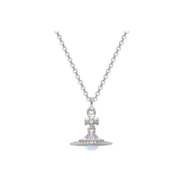 Vivienne Westwood Crystal, Metal, Gemstone Aurora Ball Pendant Necklace Women's Silver/Aurora 63020098-02P628