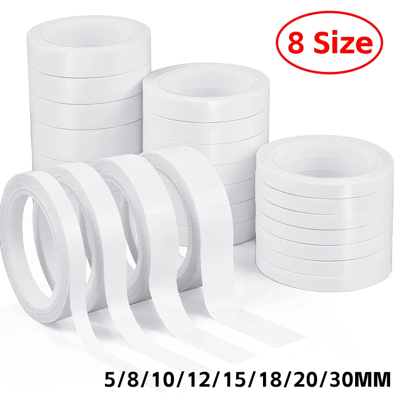 Double Sided Adhesive Tape Ultra-thin White Strong Tape Sticker for Office Craft Double Sided Tape Sticky Paper School Supplies