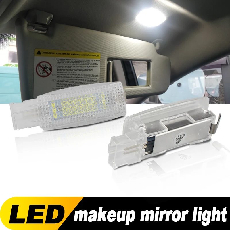 

2pcs LED Vanity Mirror Light Lamp for VW EOS Golf 5 6 Plus Jetta Passat CC Polo Scirocco Sharan Tiguan Touran for Skoda Seat