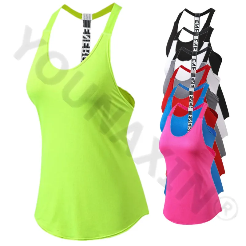 

Women's Sleeveless Sexy Gym Yoga Crop Top Fitness Backless T-Shirts Workout Running Cycling Training Loose Sports Tank Quick Dry