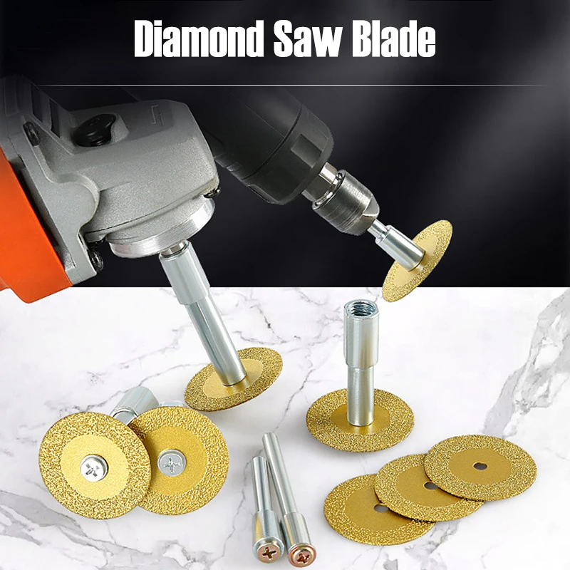 

Braze Diamond Small Saw Blade M10 Angle Grinder Electric Hand Drill Connecting rod Adapter Ceramic Stone Carving Cutting Tools