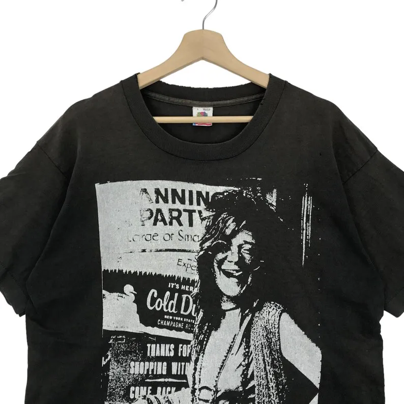 Vintage 90s JANIS JOPLIN T-Shirt American Singer Musician