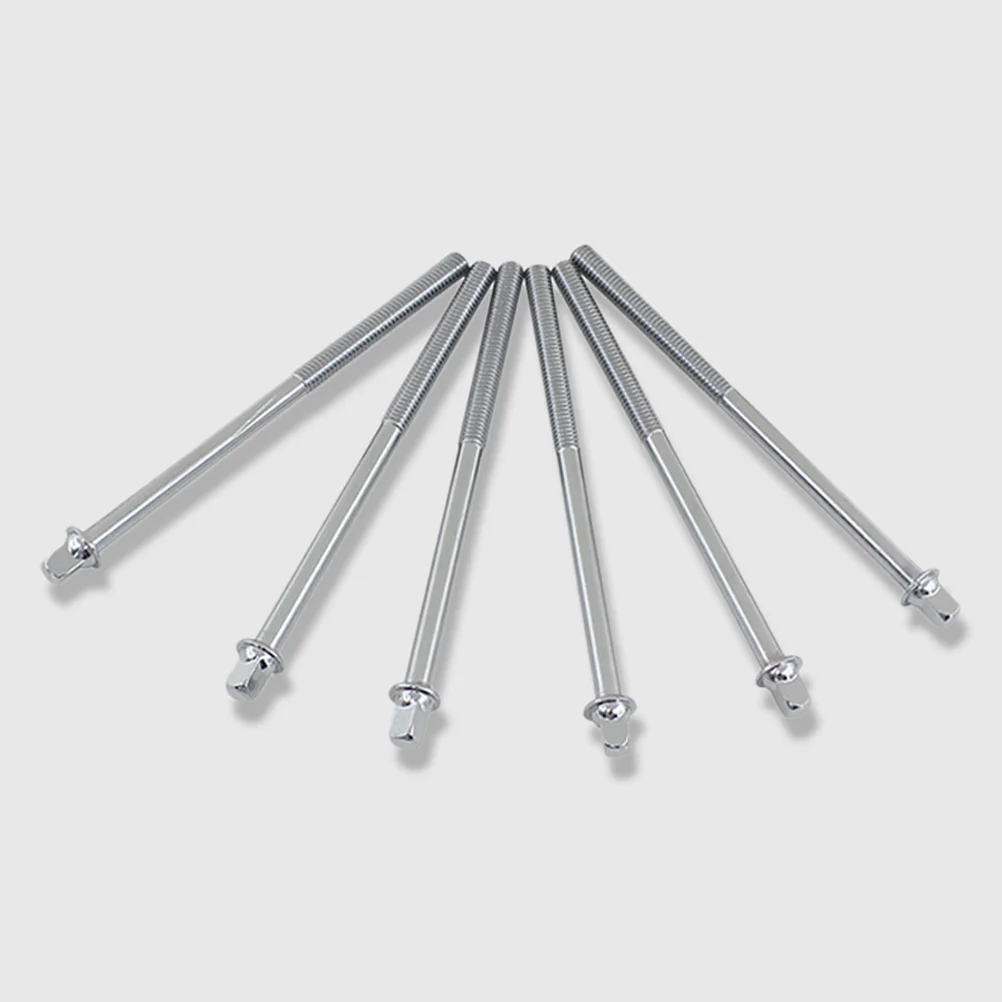 

6pcs Drum Lug Screws 11cm Electroplated Iron Long Tension Rods for Snare Jazz Drum Sets Repair Hardware Kit