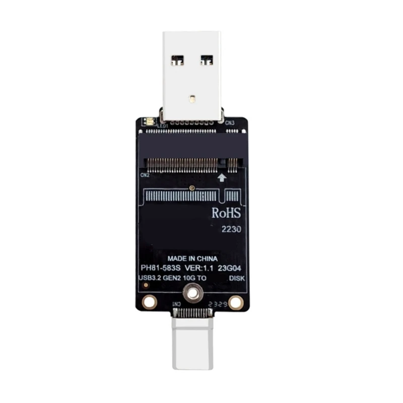 M.2 to USB A Type C Converter JMS583 Adapter Card 10Gbps SSD USB 3.2 Gen2 Dropship