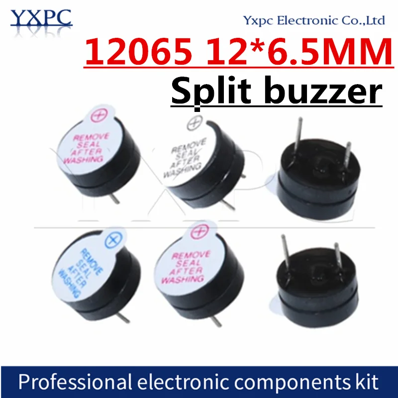 10pcs 12065 12*6.5MM Split buzzer Active buzzer 3V/5V/12V long blast