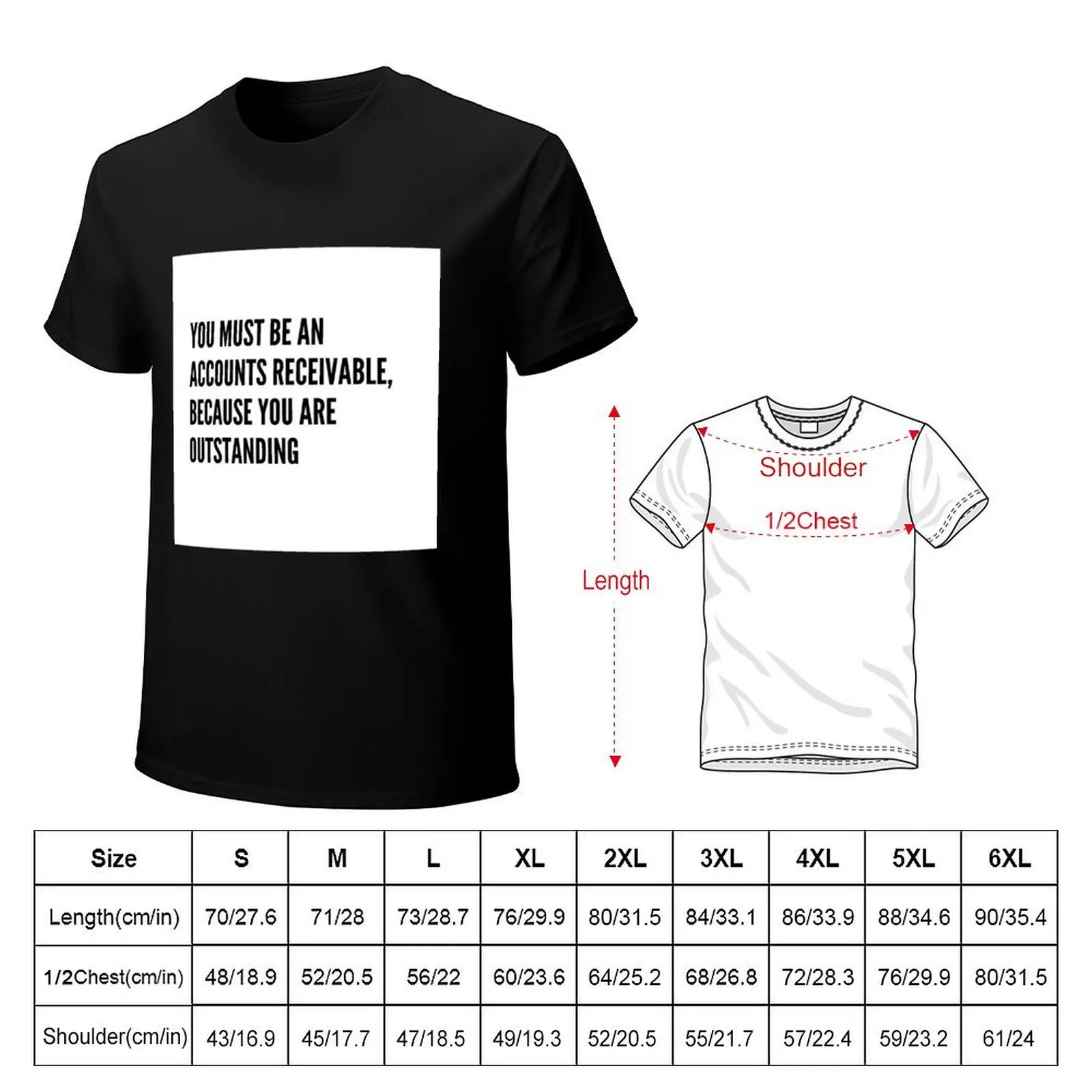 Accounting: Outstanding Accounts Receivable T-Shirt Retro Style Print Casual Top