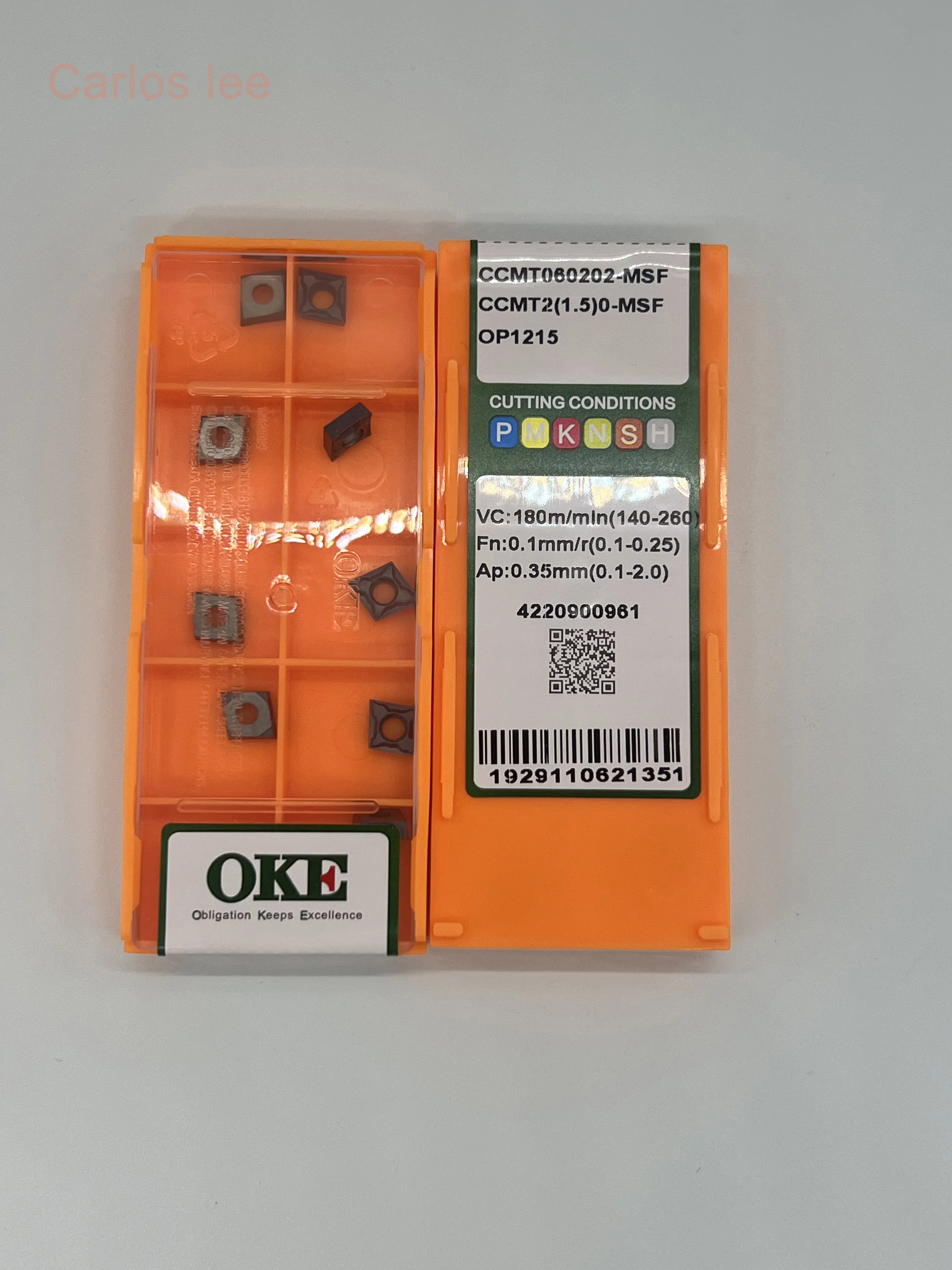 100% Oringinal OKE CCMT 060202 060204 060208 MSF OP1215 Carbide Turning Inserts