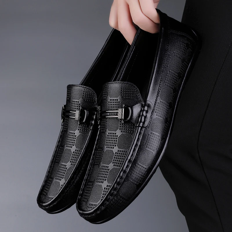 White Loafers High Quality Mens Business Shoes Genuine Leather Man Casual Shoes Luxury Brand Formal Comfy Moccasins Slip on Shoe