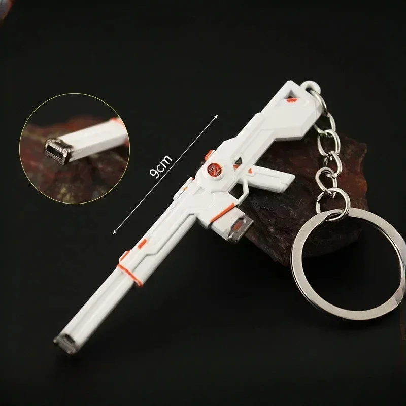 Llaveros de arma Valorant de 9cm, fantasma, espectro, cuchillo Vandal Karambit, adornos de Anime, Colección, exhibición de escritorio, juguete de regalo