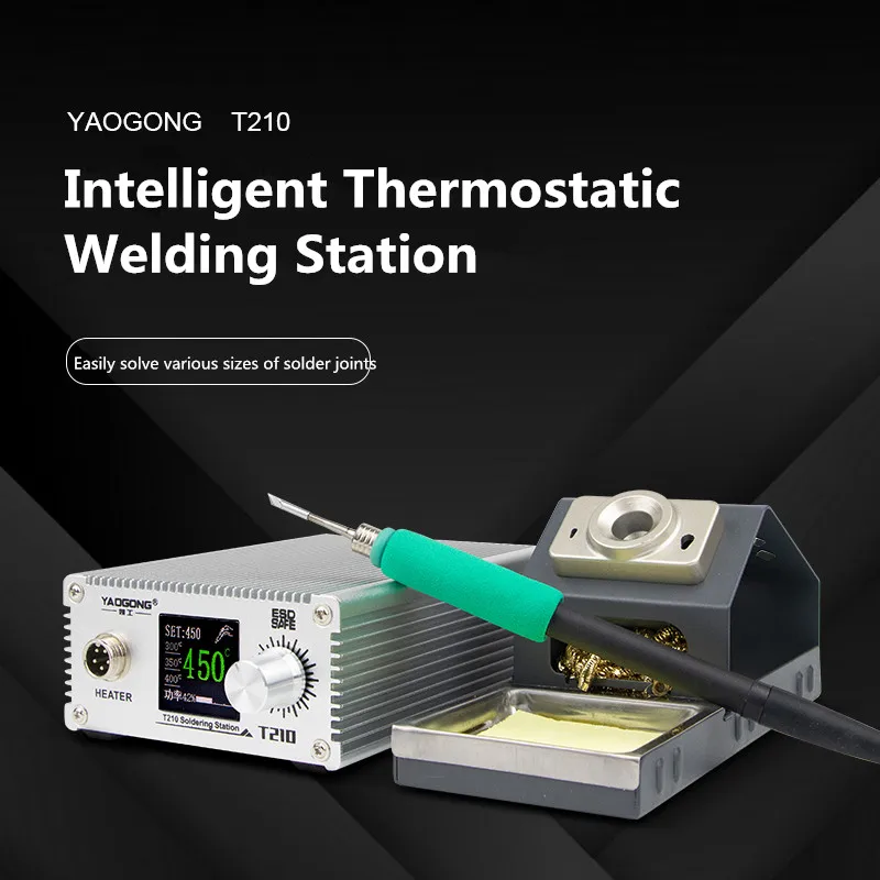 YAOGONG T210 Intelligent Thermostatic Soldering Station  Electric Welding Iron Platform  with Rapid Tin Reduction for Phone